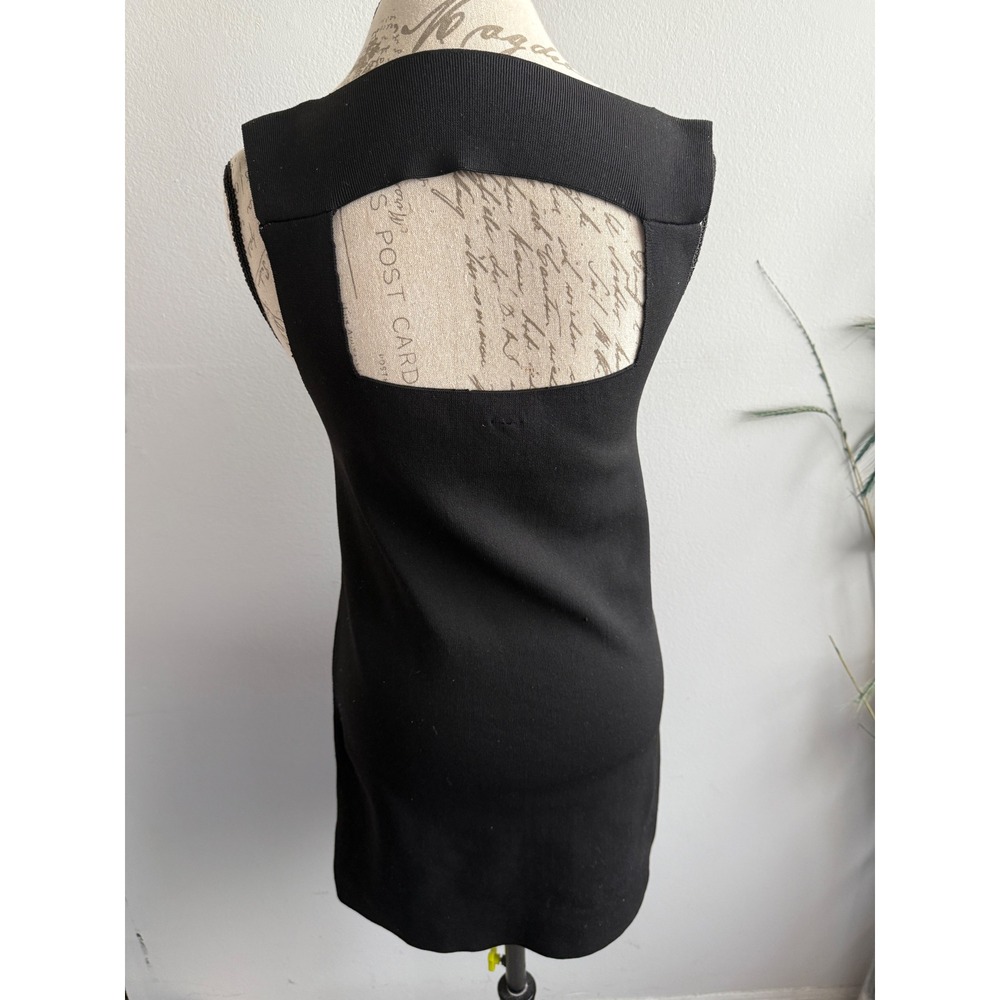 Free People Mini‎ Dress Black Sleeveless Square Neck Back Cut Out Party Cocktail